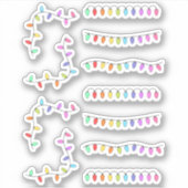 Kerst Licht Decoratief Tijdschrift Grenzen Planner Sticker (Voorkant)