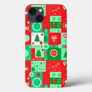 Kerst & Licht Kerstfeest Glitter Patroon ❄️🎁 Vreu iPhone 13 Hoesje