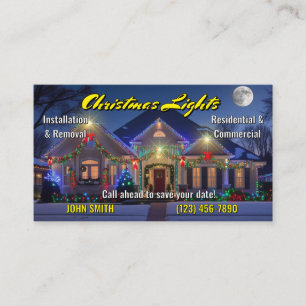 Kerst Lichten Installatie Visitekaartjes