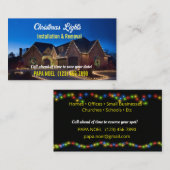 Kerst Lichten Installatie Visitekaartjes (Voorkant / Achterkant)