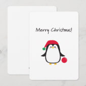 Kerst lief pinguïn - feestdagenkaart (Voorkant / Achterkant)