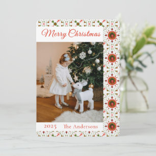 Kerst Lieveheersbeestje Foto Feestdagenkaart