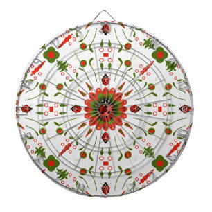 Kerst Lieveheersbeestje Rood Wit Groen Dartbord