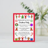 Kerst Lijst #3 Uitnodiging Briefkaart (Staand voorkant)