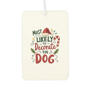 Kerst Likely Decoratief Hond Xmas Familie 2 Luchtverfrisser