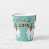 Kerst Llama Fa la la la Latte Mok (Voorkant)