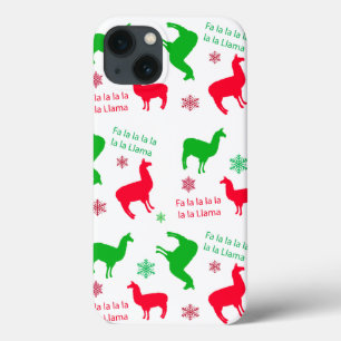 Kerst Llama Fa la la Llama Holiday iPhone 13 Hoesje