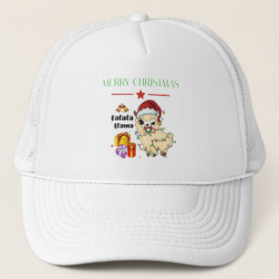 Kerst Llama Pet Truckershoofddeksel