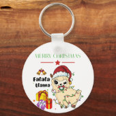 Kerst Llama Sleutelhanger (Voorkant)