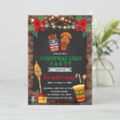 Kerst luau thema kaart (Staand voorkant)