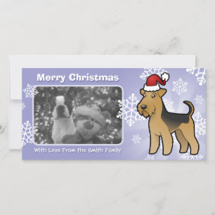 Kerst Luchtvaart Terrier / Welsh Terrier Feestdagenkaart