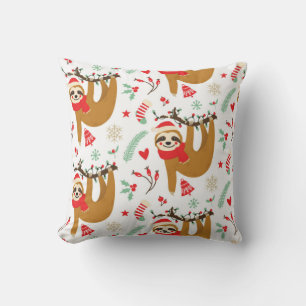 Kerst Luiaard Patroon Kussen