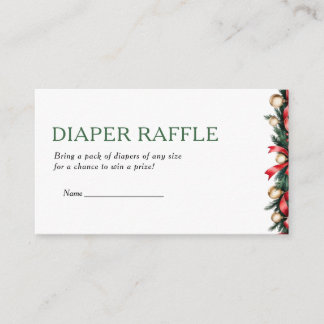 Kerst Luier Raffle Kaart - Baby Shower Spel