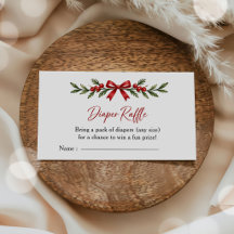 Kerst Luier Raffle met Rode Strik