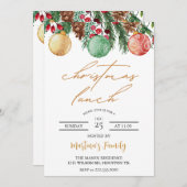 Kerst Lunch Uitnodigingen Kerstbrunch (Voorkant / Achterkant)