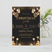 Kerst Lunch Uitnodigingen Vakantie Party (Staand voorkant)