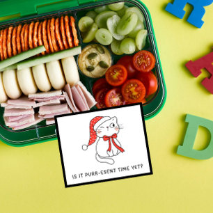 Kerst Lunchbox Notities voor Kinderen Vakantie Kat