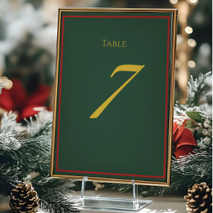 Kerst Luxe Kersttafel Nummerkaart Kaart