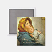 Kerst Maagd Maria & Jezus Magneet (Voorkant / Achterkant)