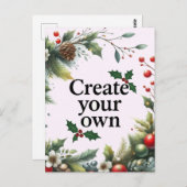 Kerst "Maak je eigen" foto  Briefkaart (Voorkant / Achterkant)