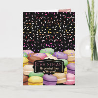 Kerst macaroon koekjes strooit bakken