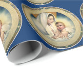 kerst, Madonna en kind Cadeaupapier (Rol Hoek)