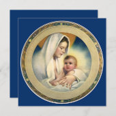  kerst, Madonna en kind Kaart (Voorkant / Achterkant)