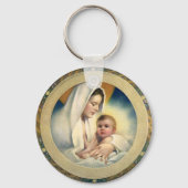 kerst, Madonna en kind Sleutelhanger (Achterkant)