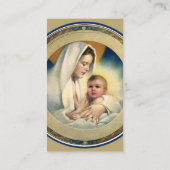 kerst, Madonna en kind Visitekaartje (Achterkant)