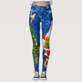 Kerst Magic Sinterklaasboom Elfen Fairy Schattige Leggings (Voorkant)