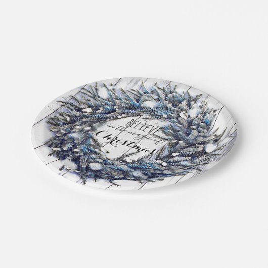 Kerst Magic Vakantie Party Borden Papieren Bordje (Gekanteld)