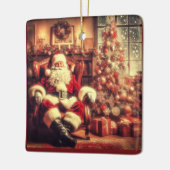 Kerst Magische Vintage Sinterklaas Ornament (Links)