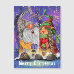 Kerst Magnetische Kaart met kabouters Zingende kab
