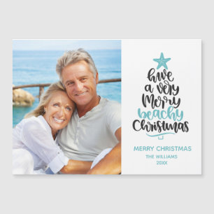 Kerst Magnetische Vakantiekaart Strand
