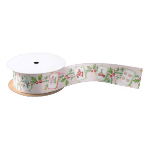 Kerst Mahjong Tegels Lint