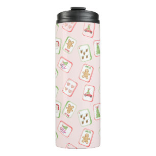 Kerst Mahjong Tegels Thermosbeker
