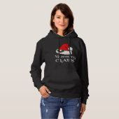 Kerst Mama Claus Matching Pyjama Santa Hat X- Hoodie (Voorkant volledig)