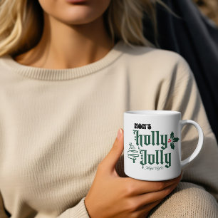 Kerst Mama's Holly Joly Rood / Groene Magie Koffiemok