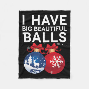 Kerst Mannen aangetreden Grappige T - shirts Ik he Fleece Deken