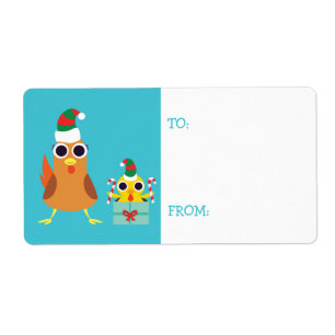 Kerst Maria & Bandit de Kippen Etiket