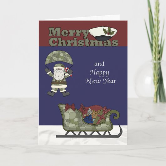 Kerst, mariniers Wenskaart Feestdagen Kaart (Voorkant)