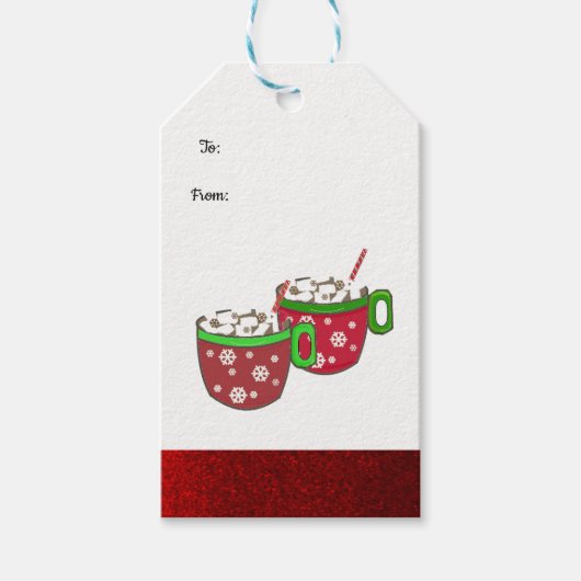 Kerst Marshmallow Genot Cadeaulabel (Voorkant)