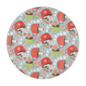 Kerst Marshmallow Snowman Hot Cocoa Snijplank (Voorkant)