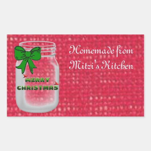 Kerst Mason Jar Labels (Voorkant)