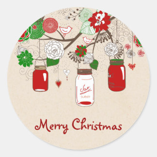Kerst Mason Jar Sticker