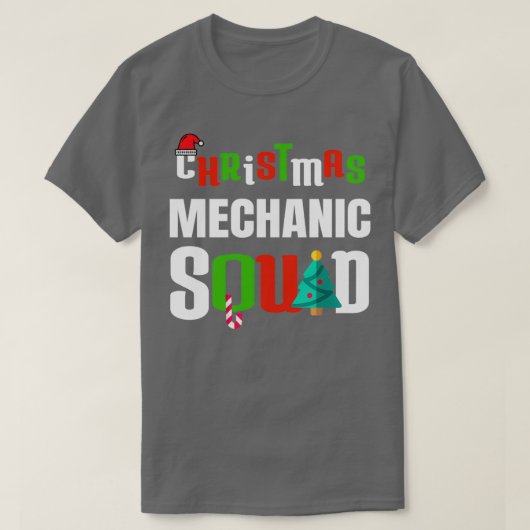 Kerst Mechanic Squad Xmas auto-auto T-shirt (Design voorkant)