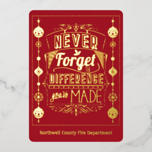 Kerst Medewerker Personeel Waardering Vakantie Folie Feestdagenkaart