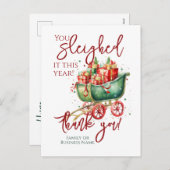 Kerst Medewerker Team Dank u Feestdagenkaart (Voorkant / Achterkant)