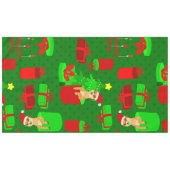 Kerst Meerkat Kerstman Grappige mangoest Tafelkleed (Voorkant (Horizontaal))