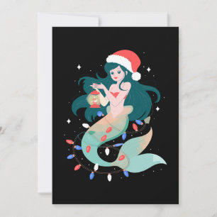 Kerst Meermin Kerstmannenhoed Lantaarn Lichtjes Ke Kaart